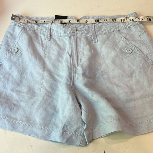 Calvin Klein new with tags linen blend light blue shorts size 4 - Picture 7 of 10